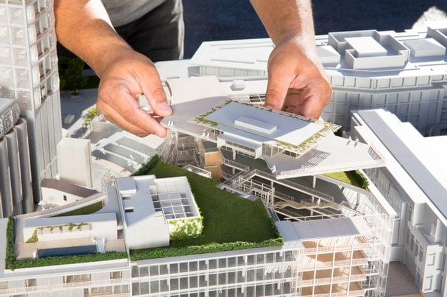Urbant planeringskoncept - laserskuren 3D-modell