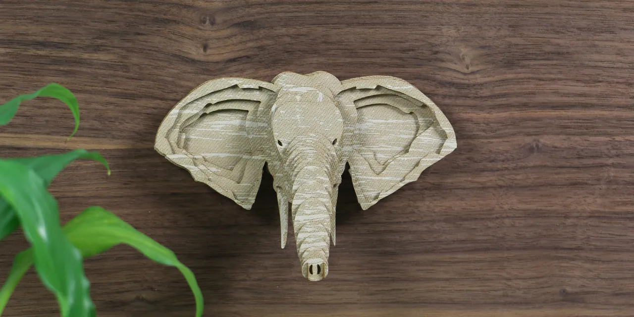 3d wall decoration elephant 1