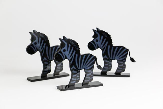 acrylic zebra details