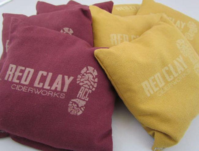 engraved corn filled bags
