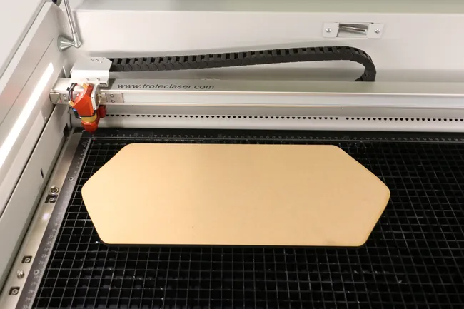 Laser cutting MDF plate