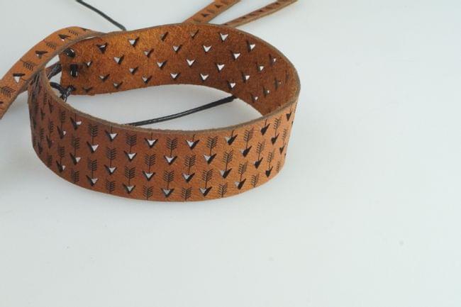 engraved leather bracelet