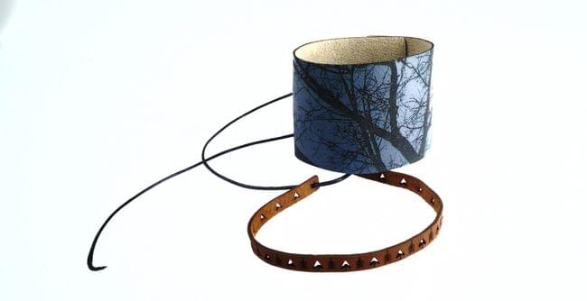 deux types de cuir pour la fabrication de bracelets