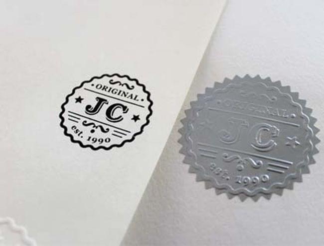film embossing with seal press