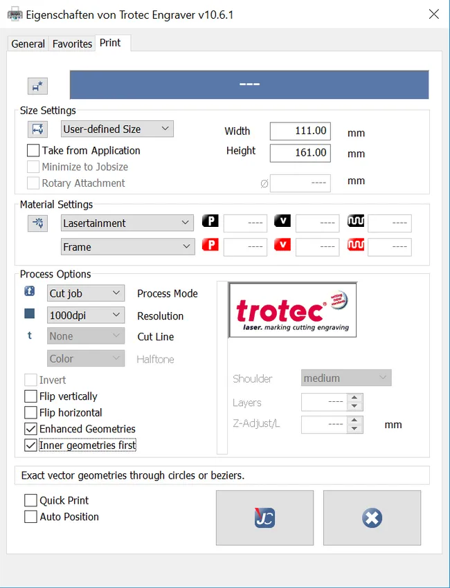 Configuración de JobControl para corte de papel