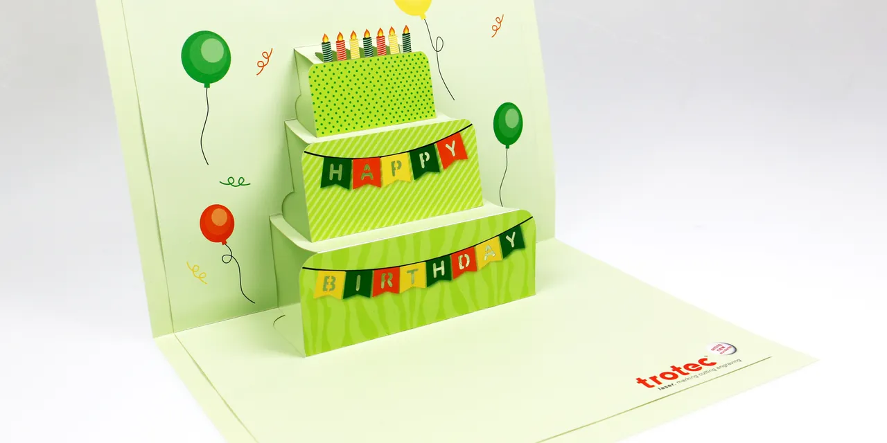 happy birthday card laser cut