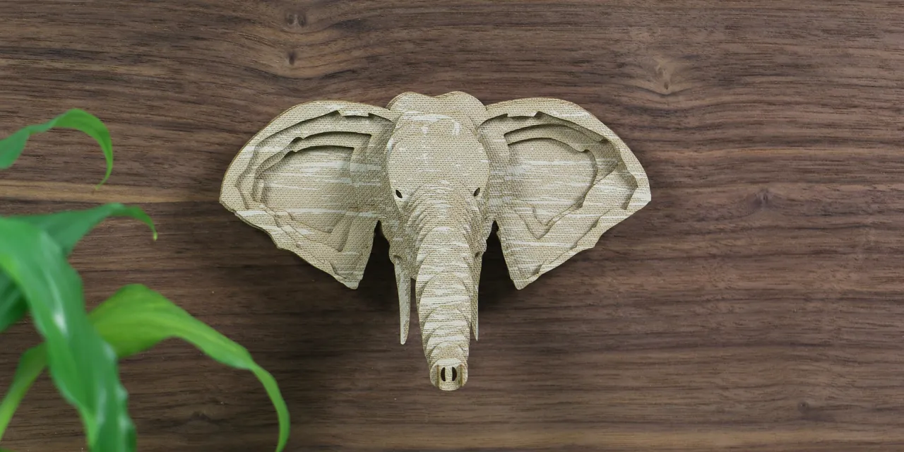 3d wall decoration elephant 1