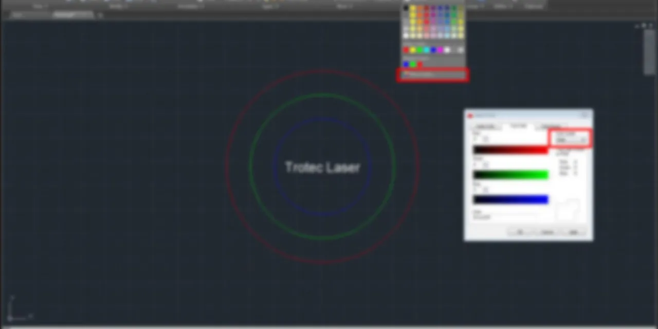 autocad line color laser