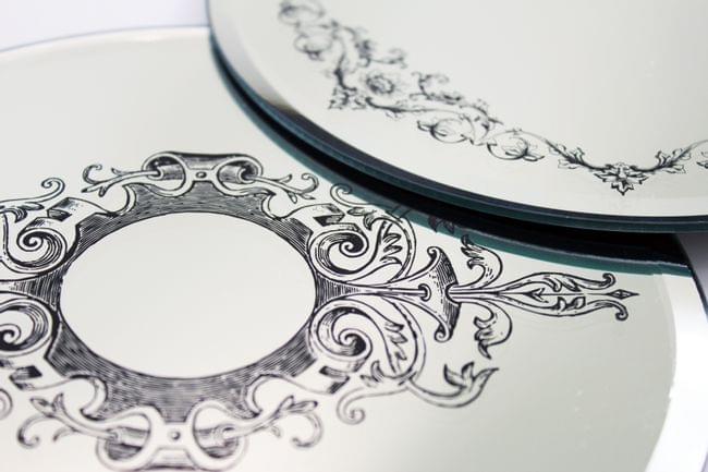mirror with laser engraving