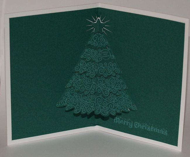 laser cut paper card christmas