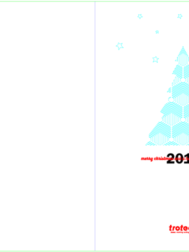 激光切割圣诞节贺卡模板文件