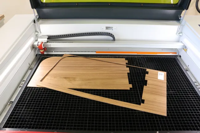 Laser cutting wood display