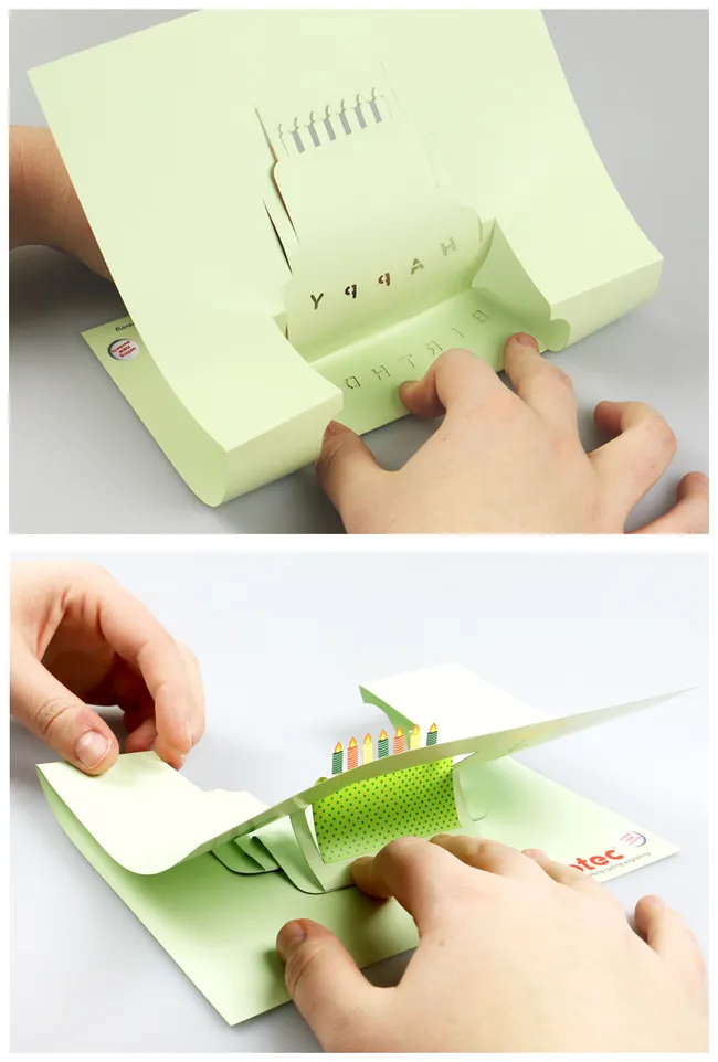 folding paper birthday card