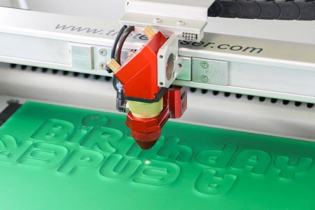 Acrylic laser cutting: The letters