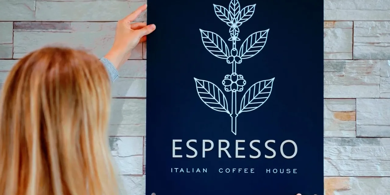 lasergraverad skylt espresso