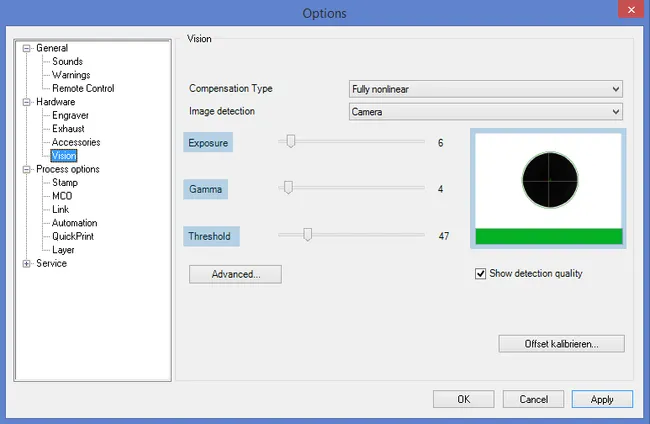 laser cutting vision software