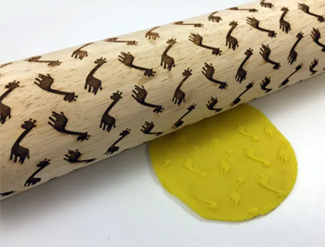 laser engraved rolling pin