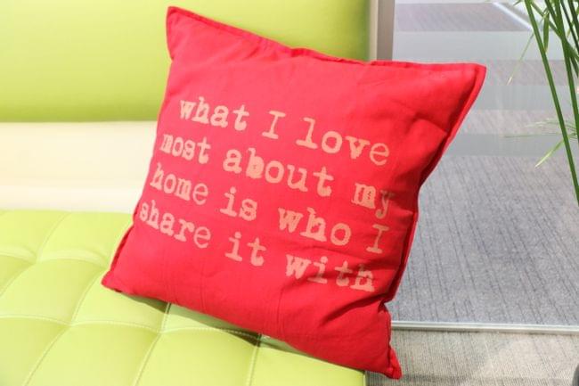 cushion cover laser engraving