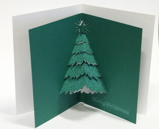 christmas card laser cutting